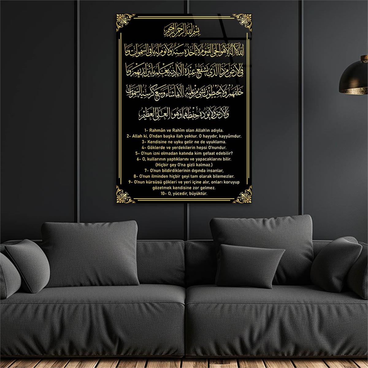 Dikey Dini Temalı Cam Tablo 303