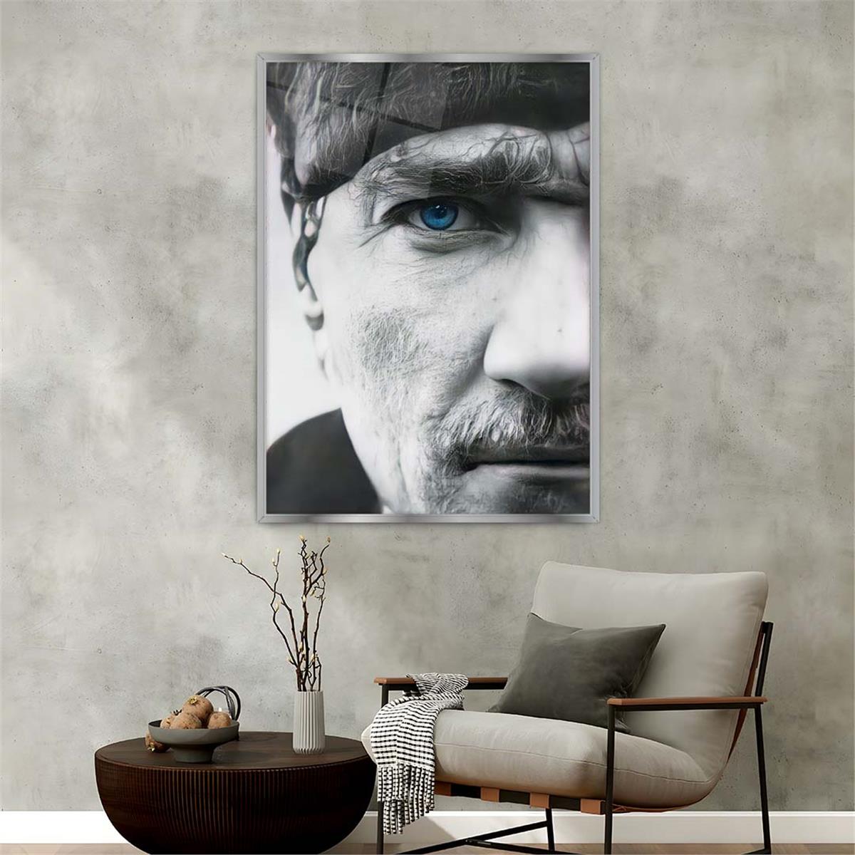 Aluminum-Framed National-Themed Tempered Glass Wall Art 045