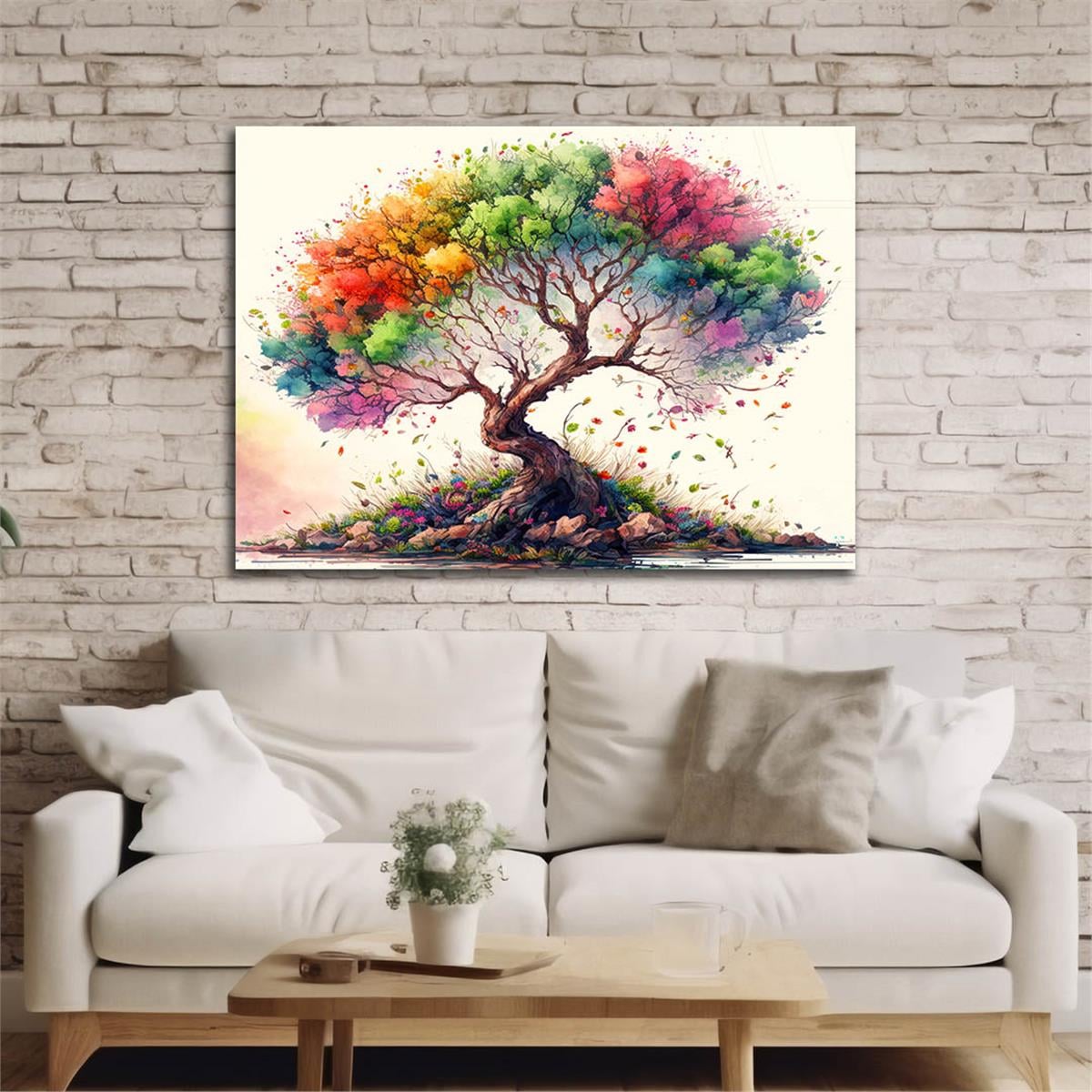 Yatay DoğaTemalı Cam Tablo 409