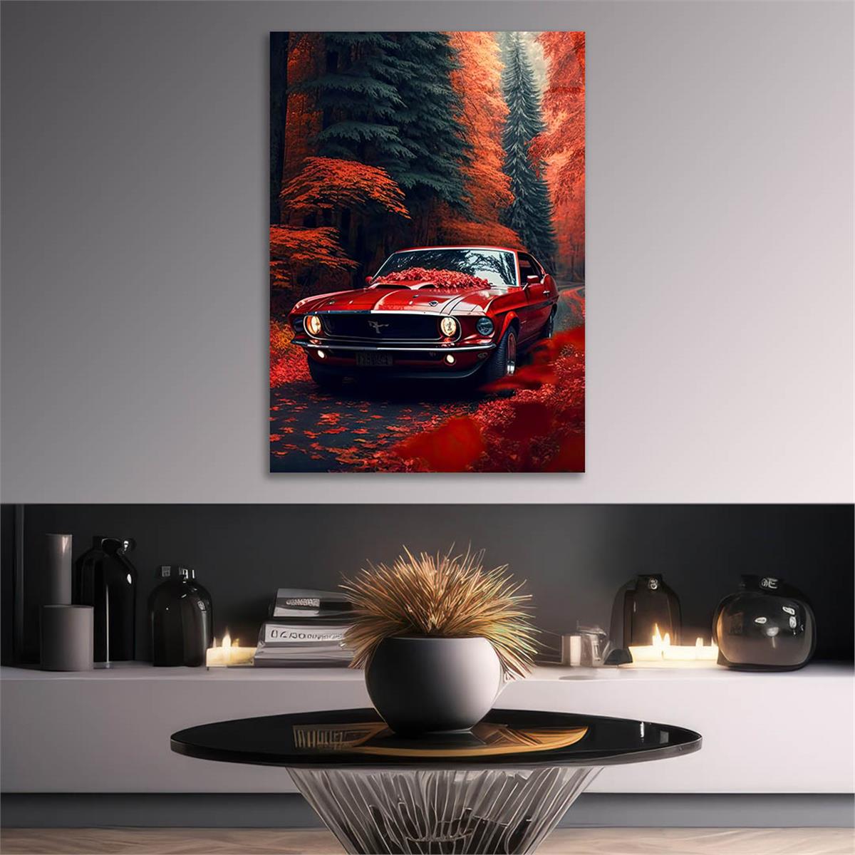 Dikey Doğa Temalı Cam Tablo 259