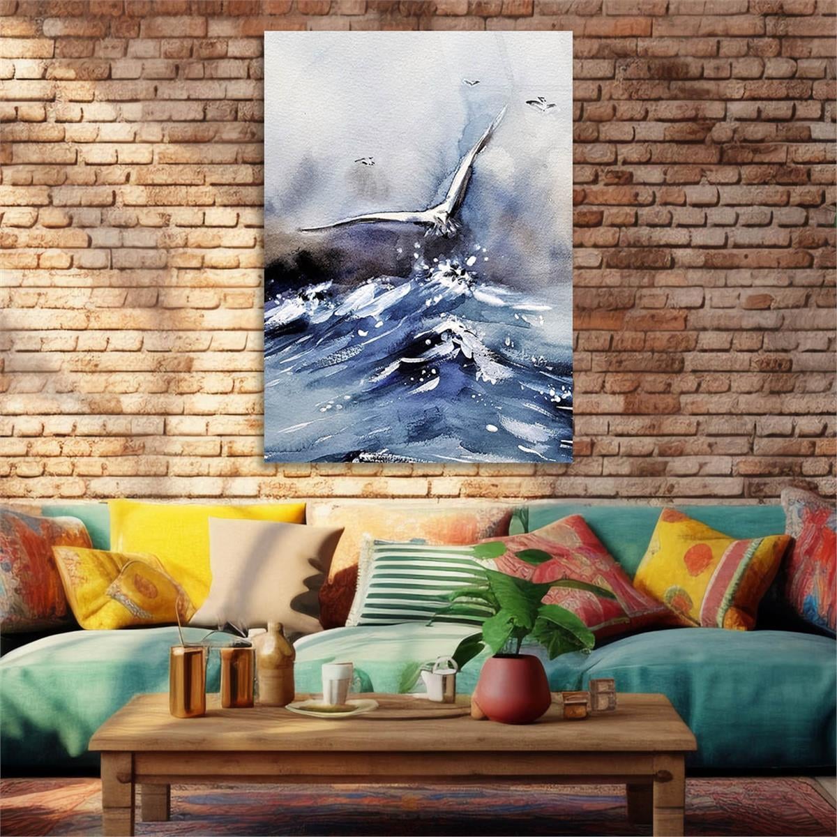 Dikey Sanat Temalı Cam Tablo 417