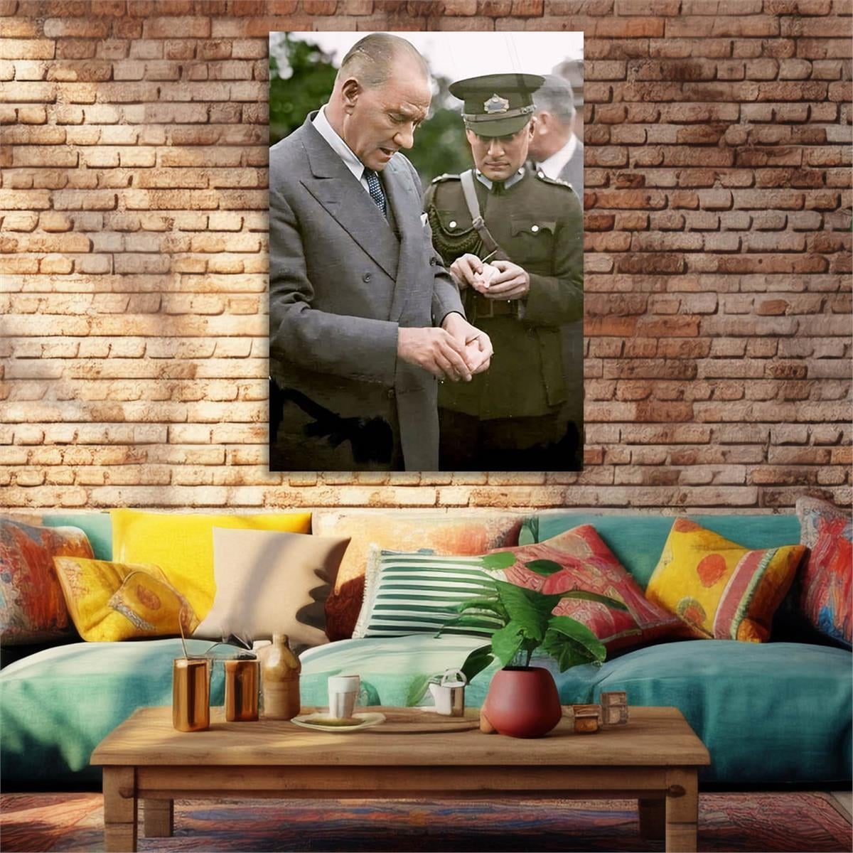 Dikey VatanTemalı Cam Tablo 171
