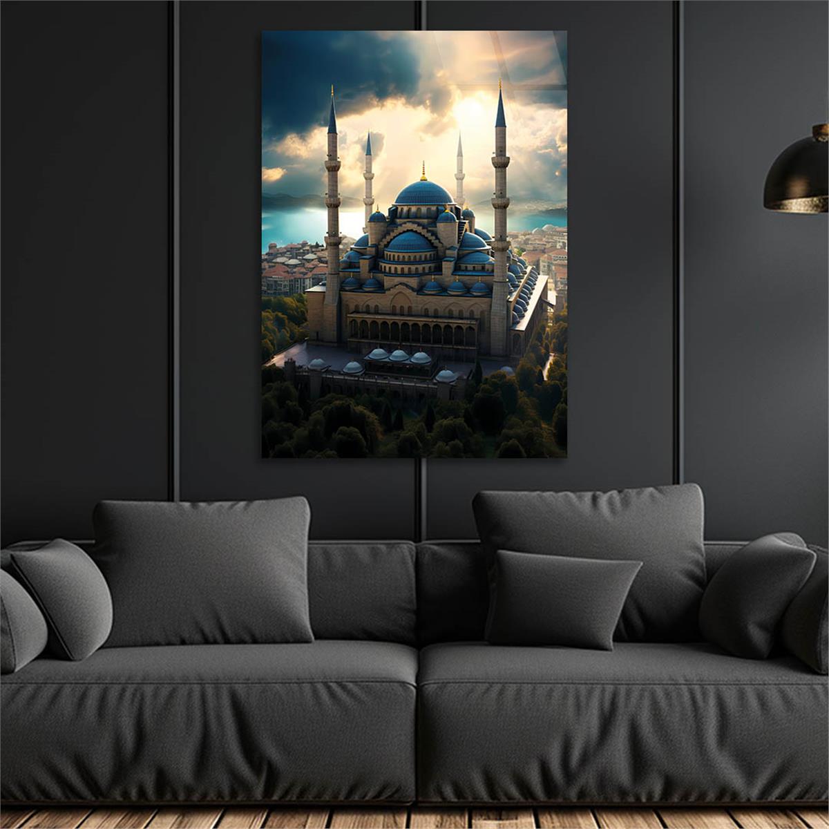 Dikey Dini Temalı Cam Tablo 244