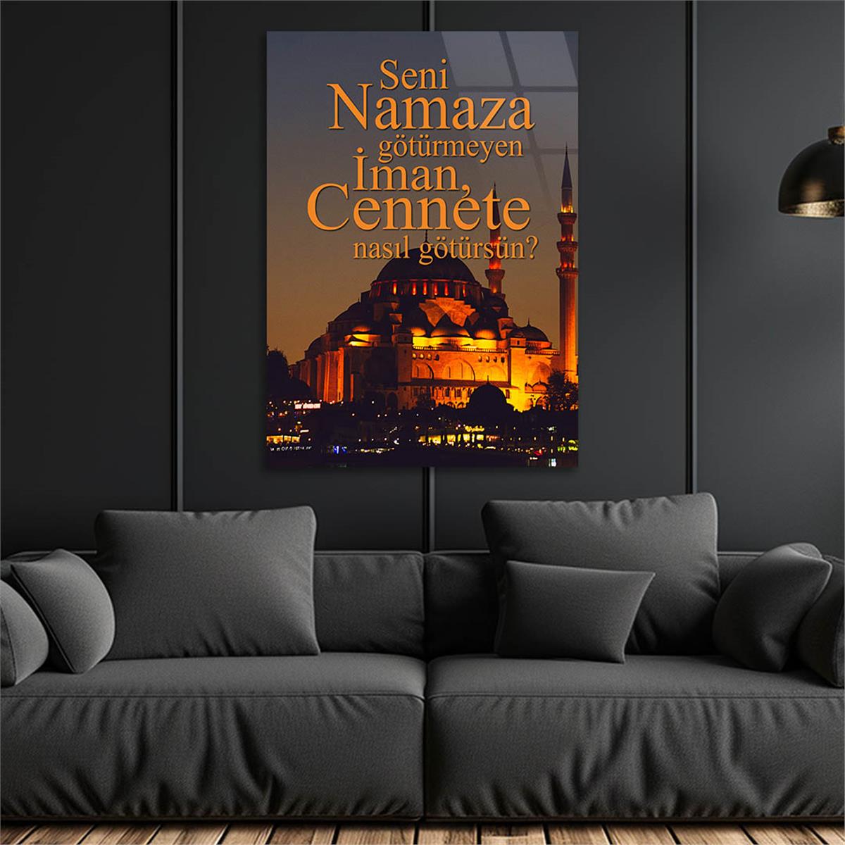 Dikey Dini Temalı Cam Tablo 298