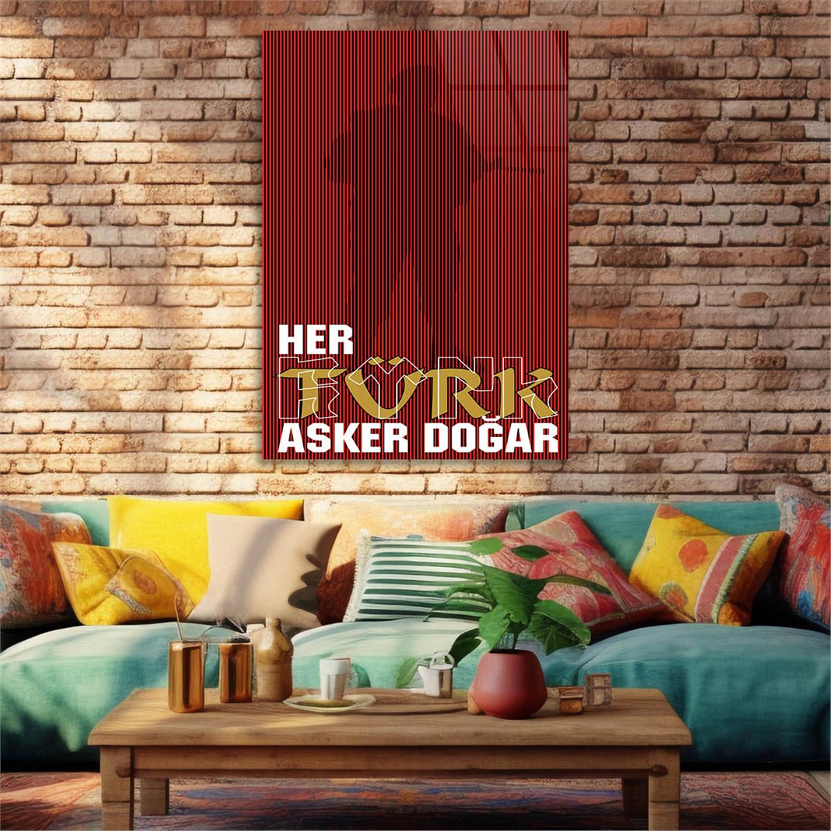 Every Turkish person borns as soldiers Glass Wall Art