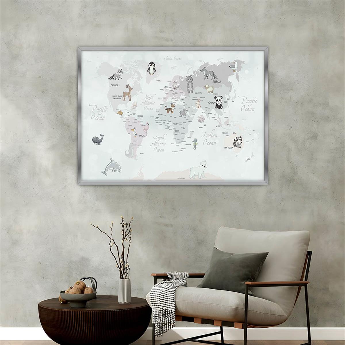 Aluminum-Framed Art-Themed Tempered Glass Wall Art 129