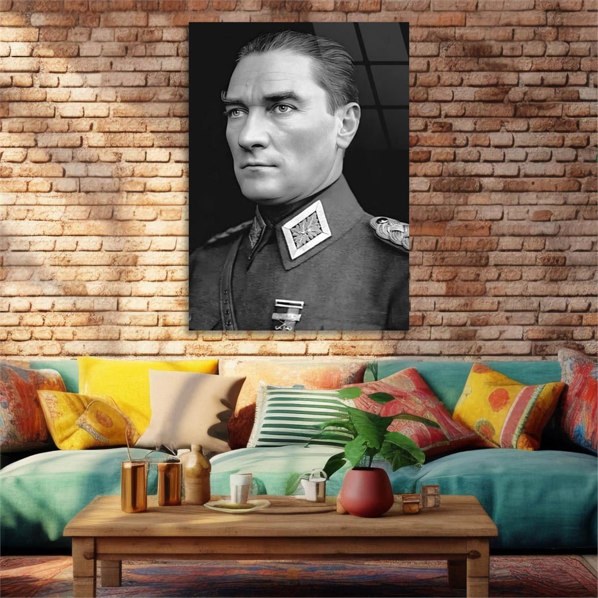 Dikey VatanTemalı Cam Tablo 194