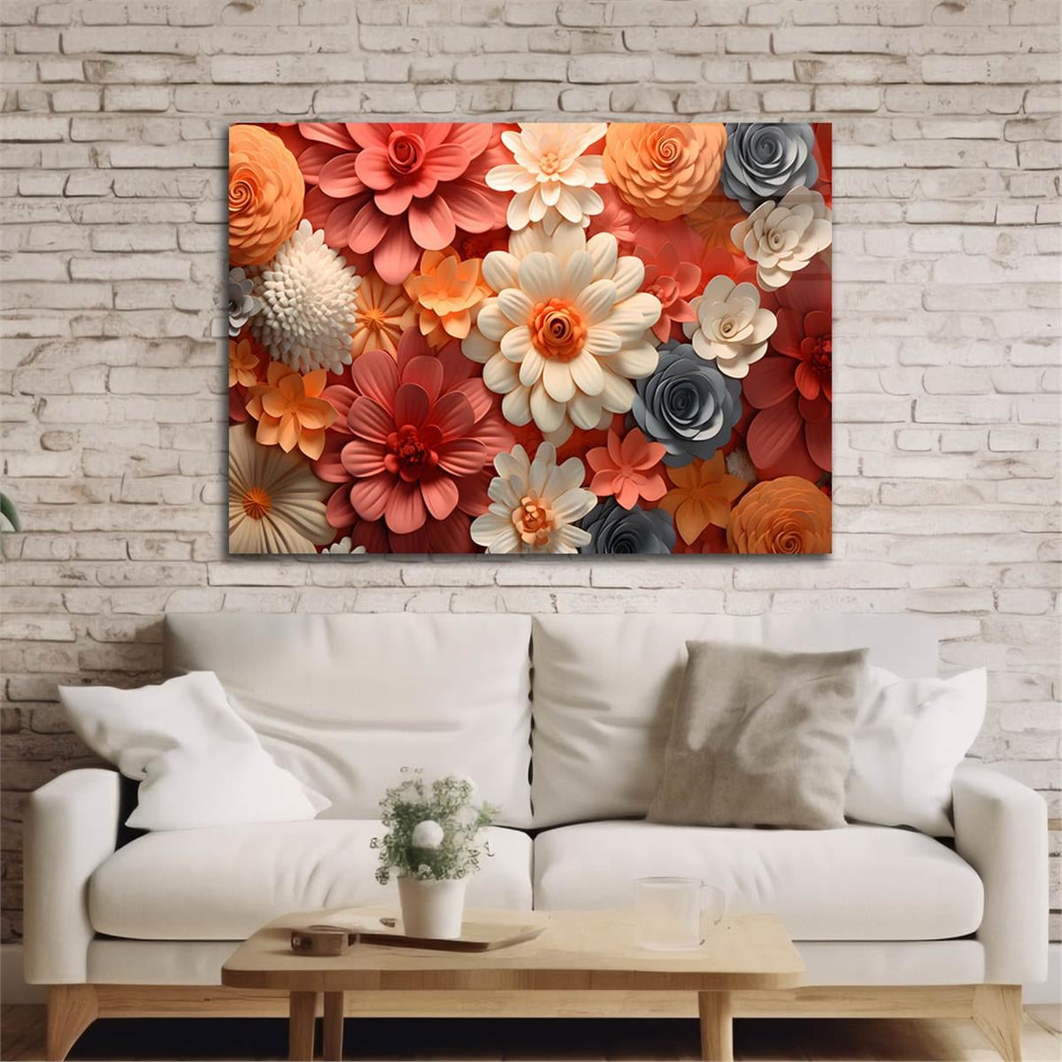 Yatay DoğaTemalı Cam Tablo 355