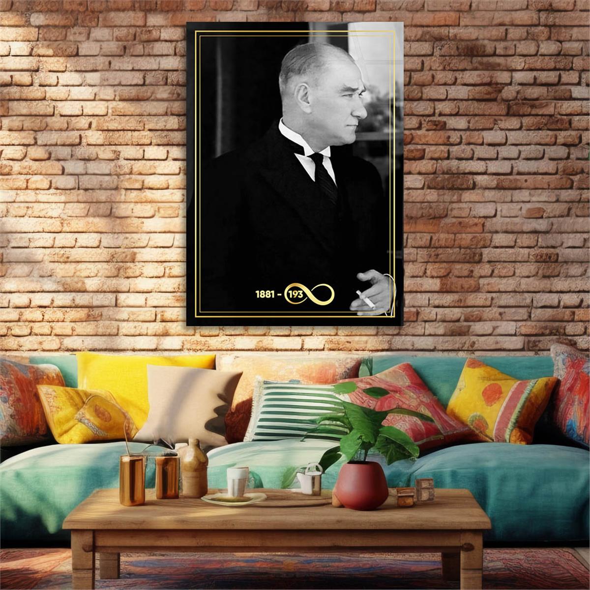 Dikey VatanTemalı Cam Tablo 238