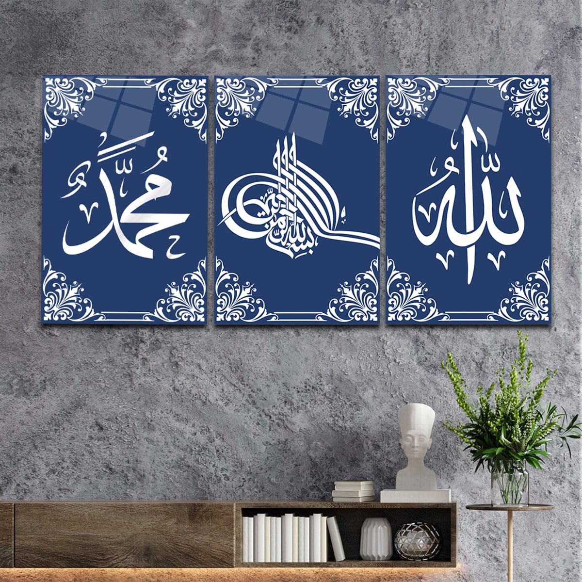 Tempered Glasss Wall Arts Religious-Themed Set