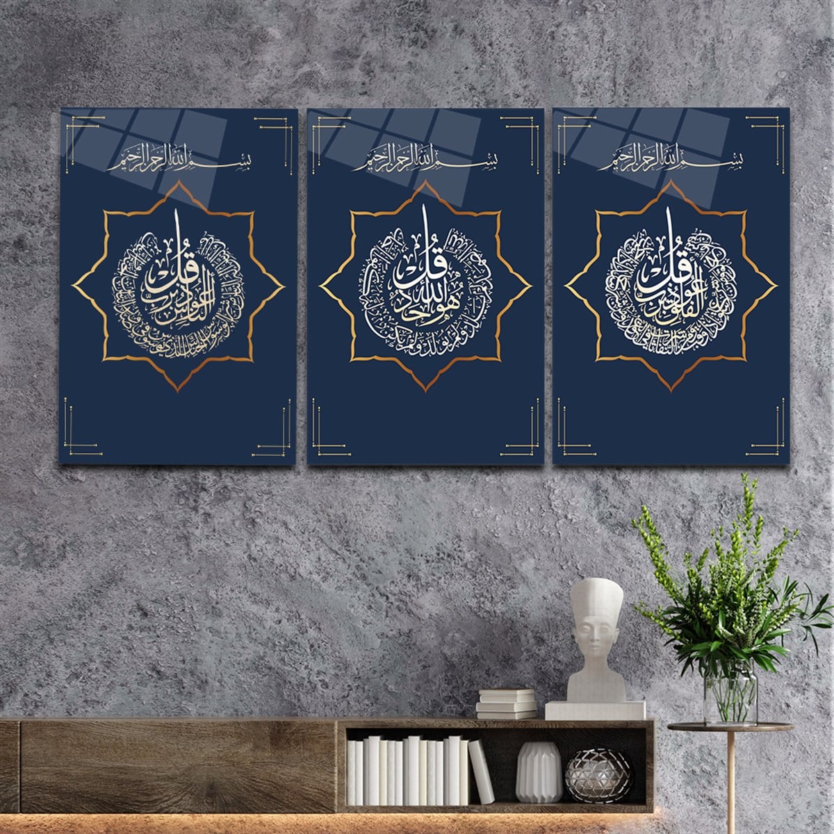 Tempered Glasss Wall Arts Religious-Themed Set