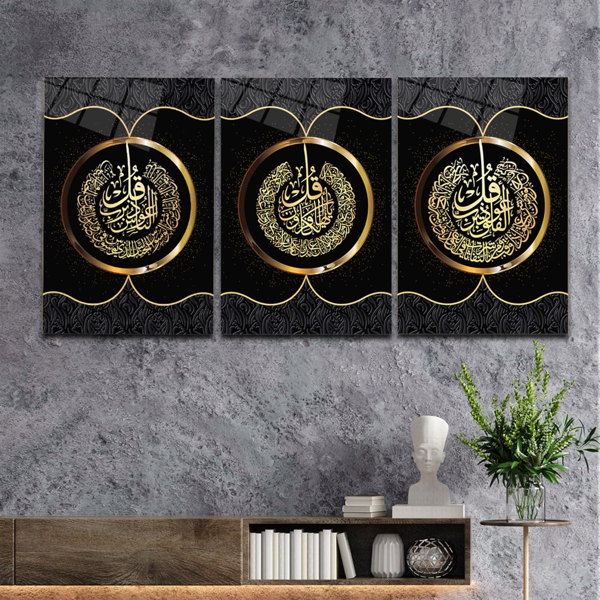 Tempered Glasss Wall Arts Religious-Themed Set