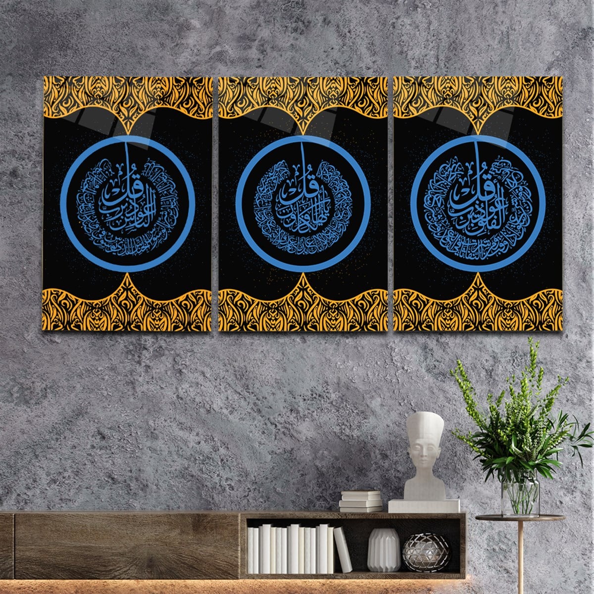 Tempered Glasss Wall Arts Religious-Themed Set