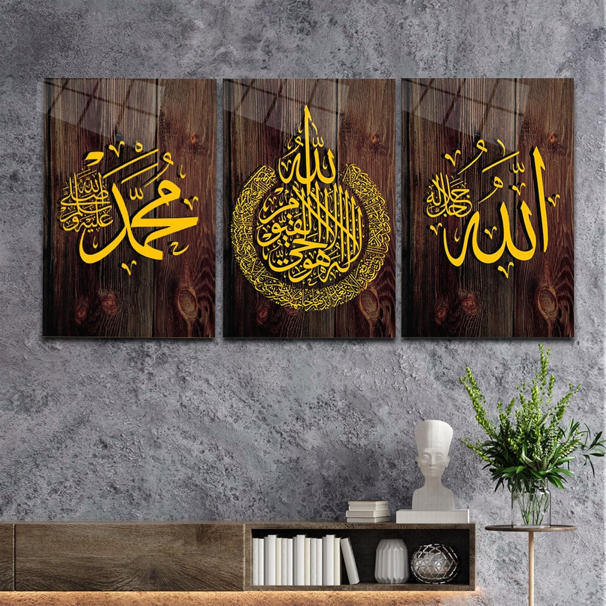 Tempered Glasss Wall Arts Religious-Themed Set