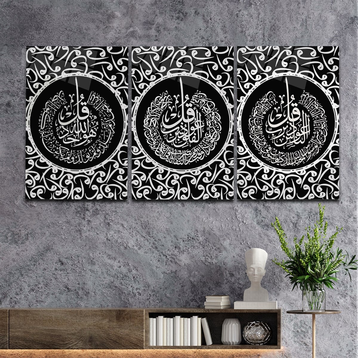 Tempered Glasss Wall Arts Religious-Themed Set