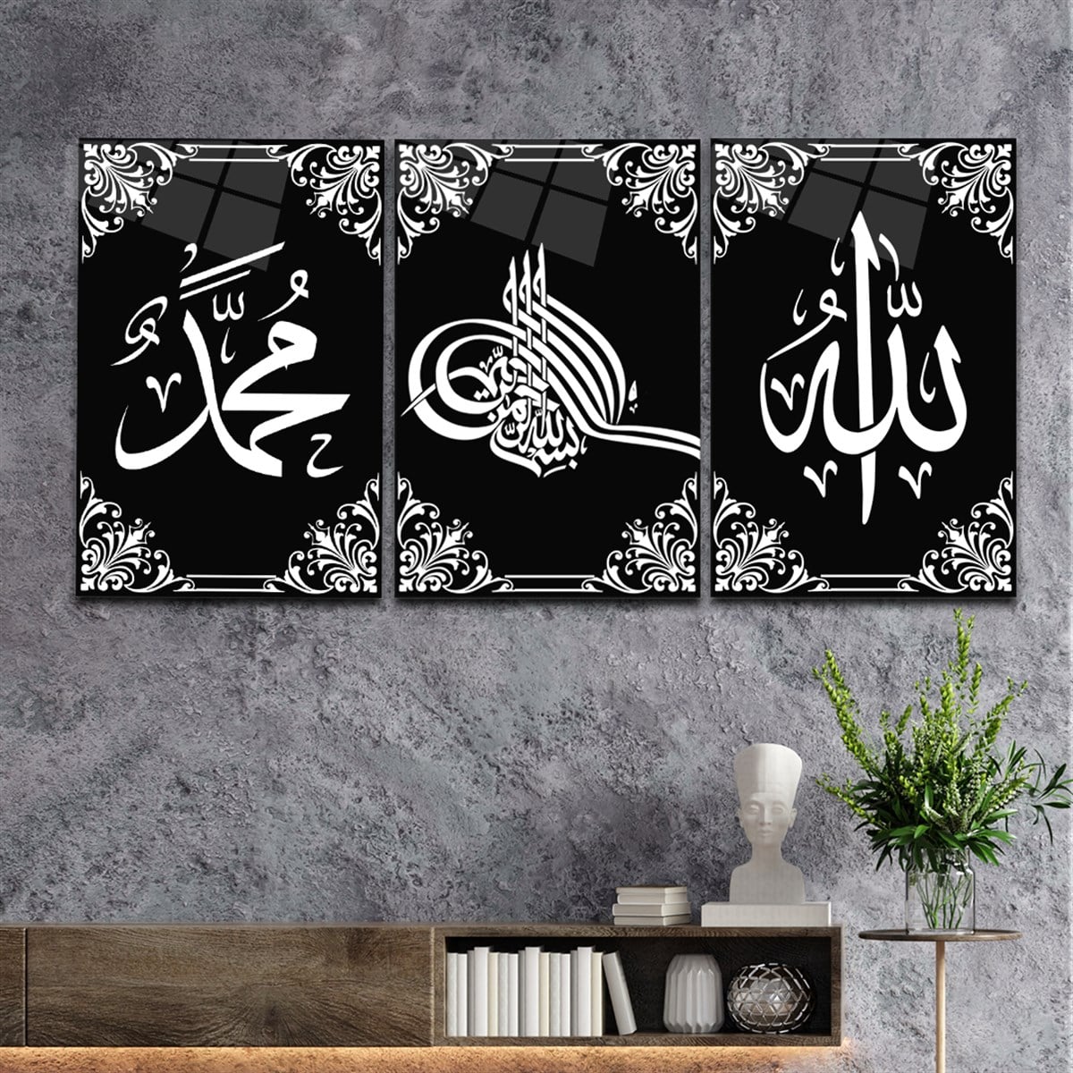 Tempered Glasss Wall Arts Religious-Themed Set