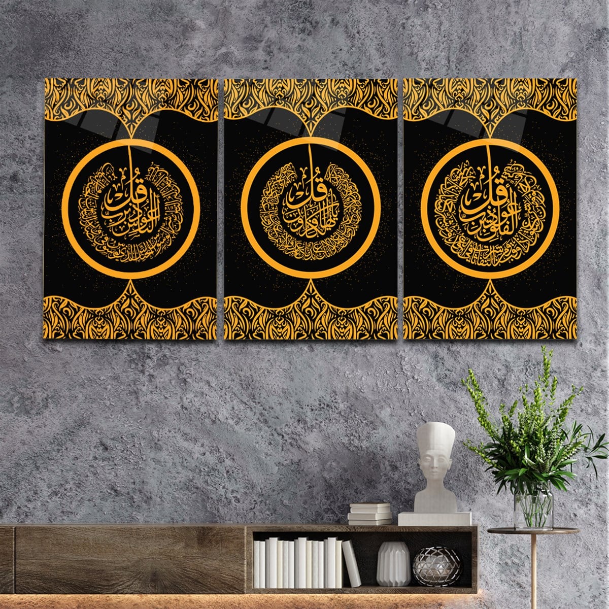 Tempered Glasss Wall Arts Religious-Themed Set