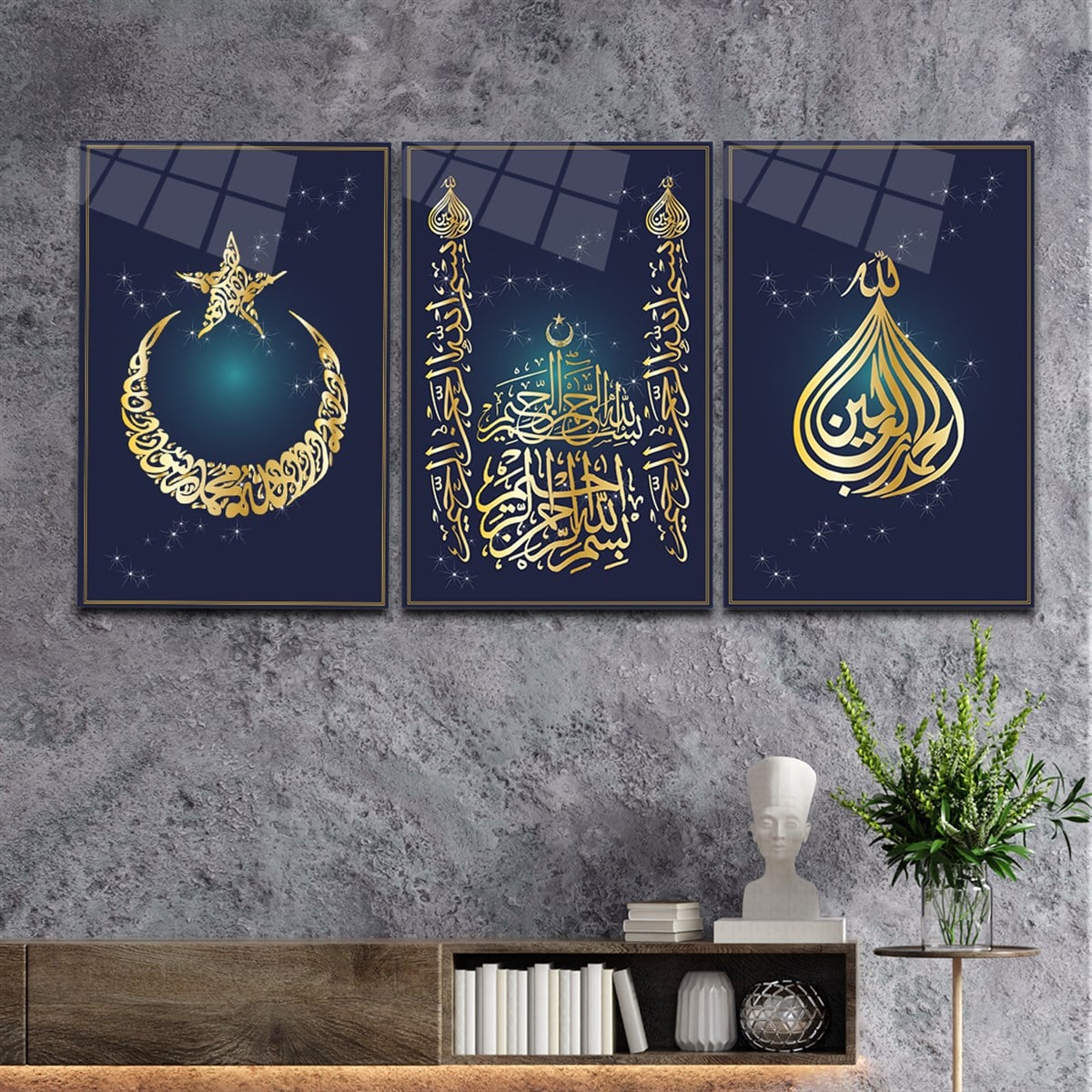 DİNİ TEMALI CAM TABLO SETİ