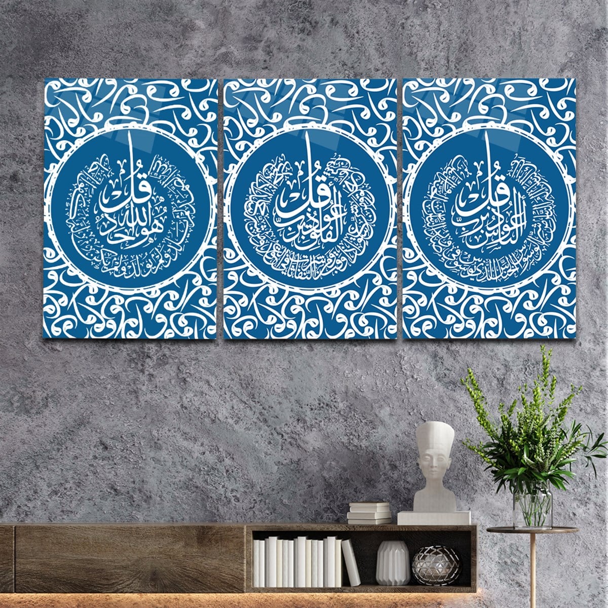 Tempered Glasss Wall Arts Religious-Themed Set