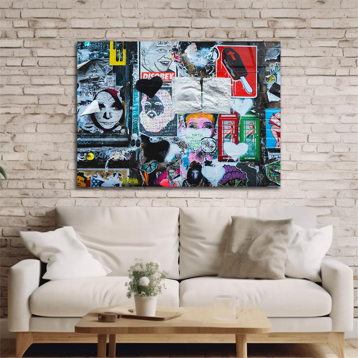 Horizontal Art-Themed Tempered Glass Wall Art 553