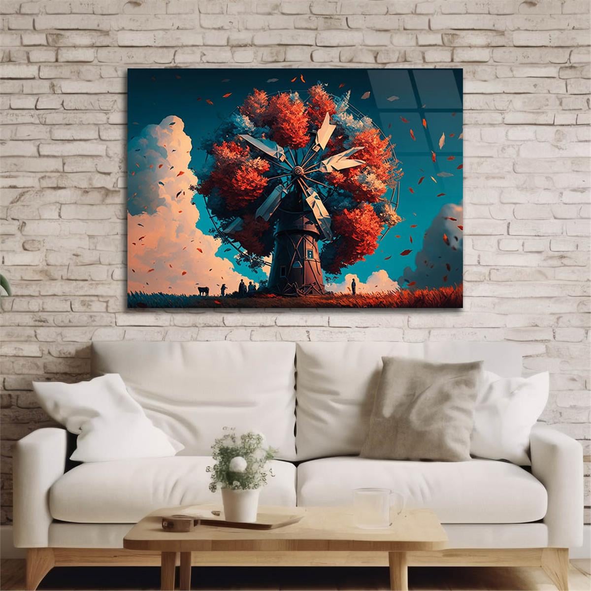 Horizontal Natured-Themed Tempered Glass Wall Art 318