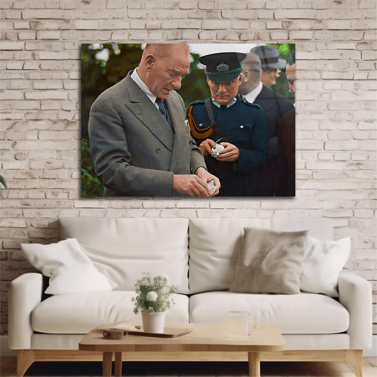 Yatay VatanTemalı Cam Tablo 101