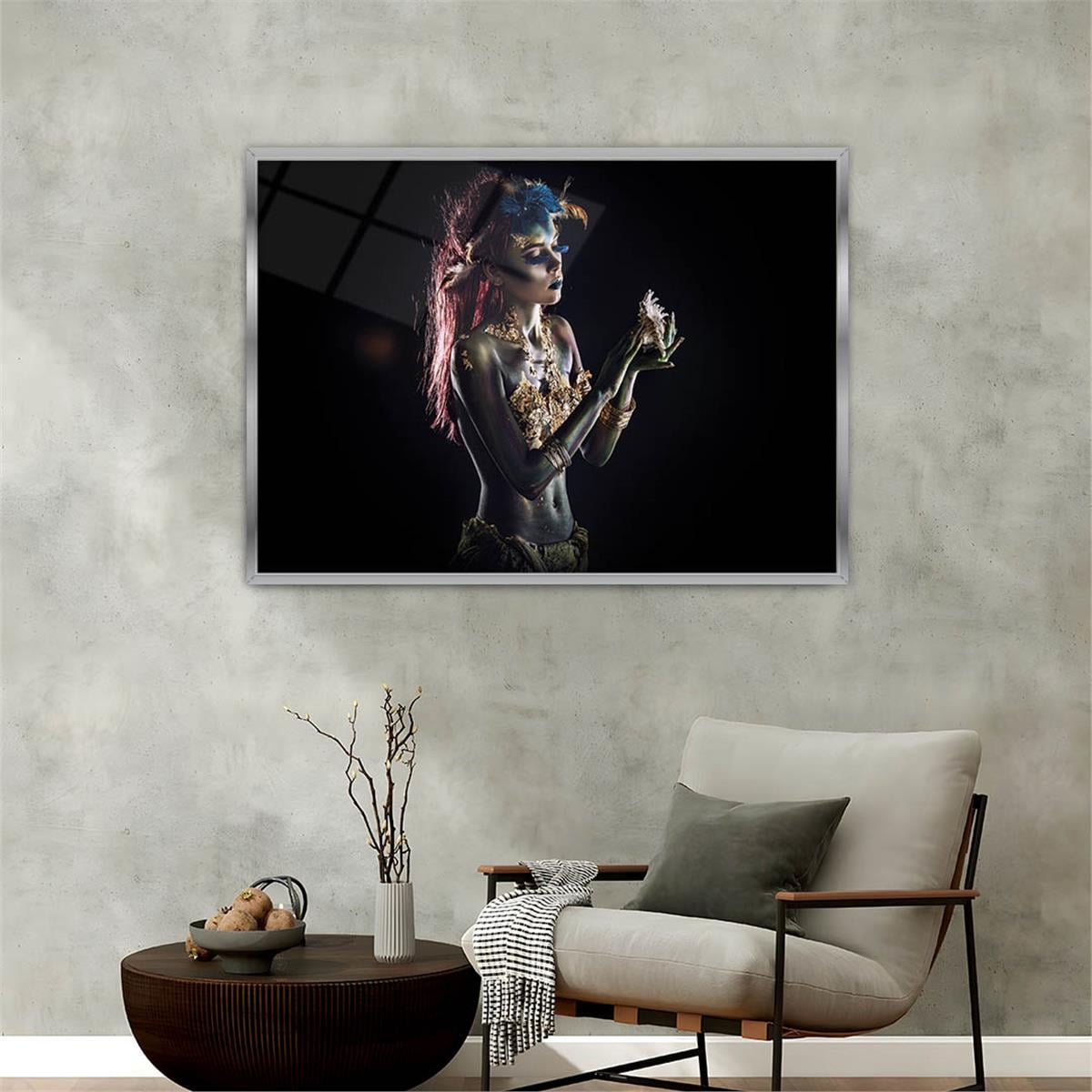 Alüminyum Çerçeveli Sanat Temalı Cam Tablo 097