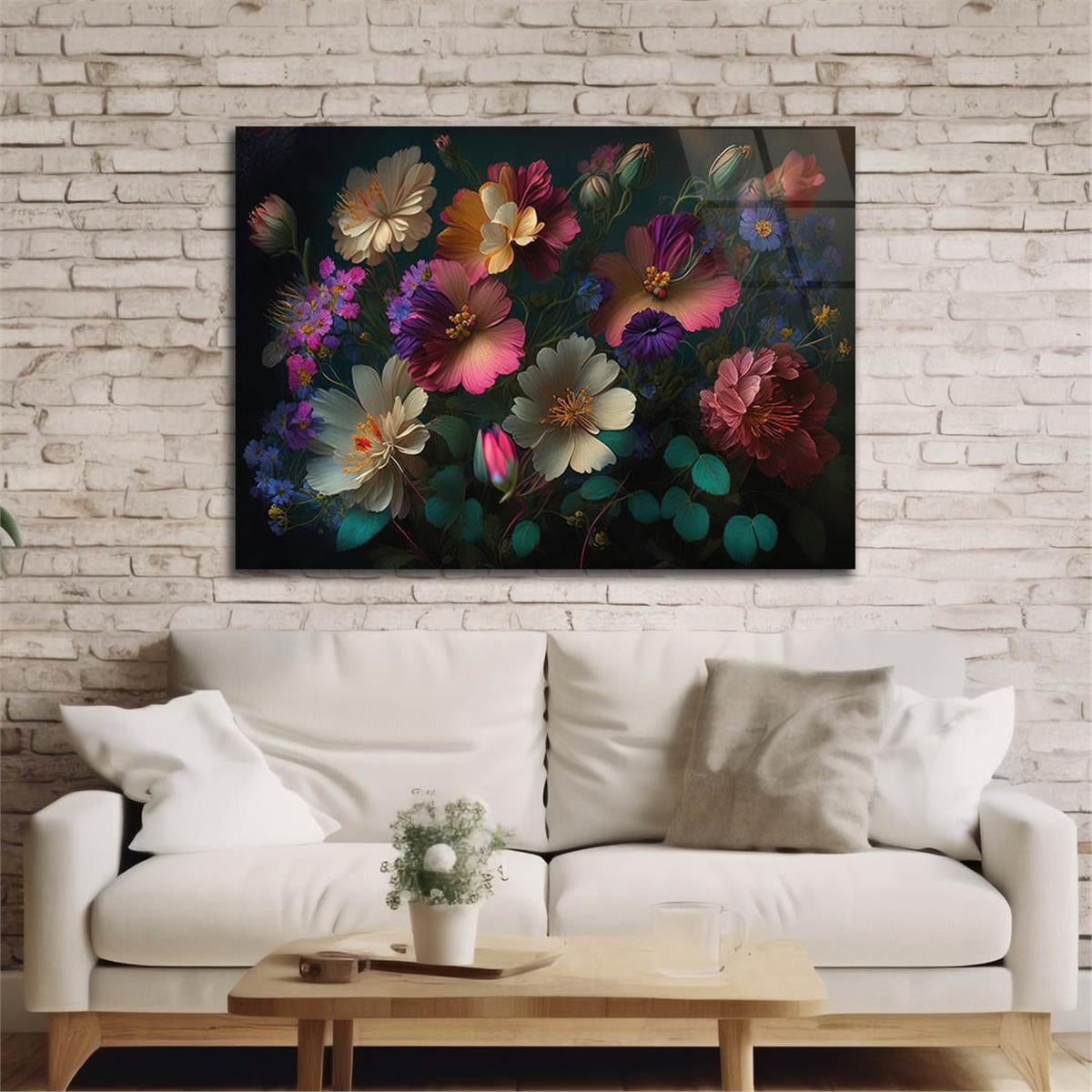 Horizontal Natured-Themed Tempered Glass Wall Art 296