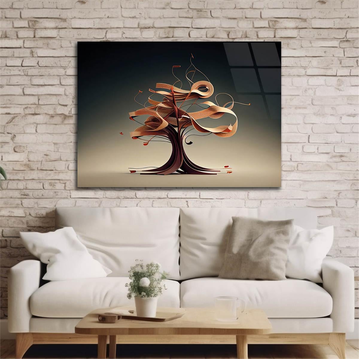 Horizontal Natured-Themed Tempered Glass Wall Art 309