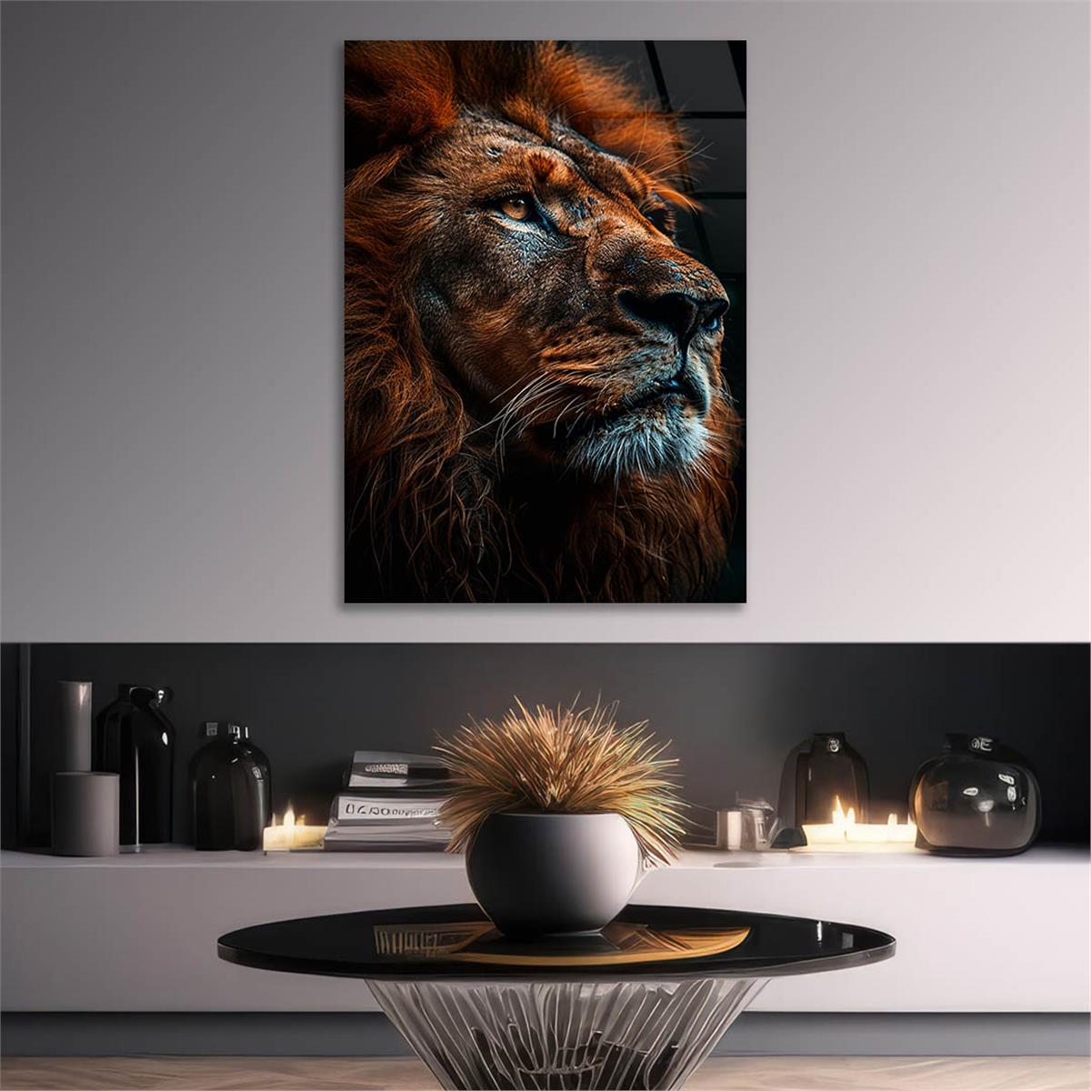 Dikey Doğa Temalı Cam Tablo 305