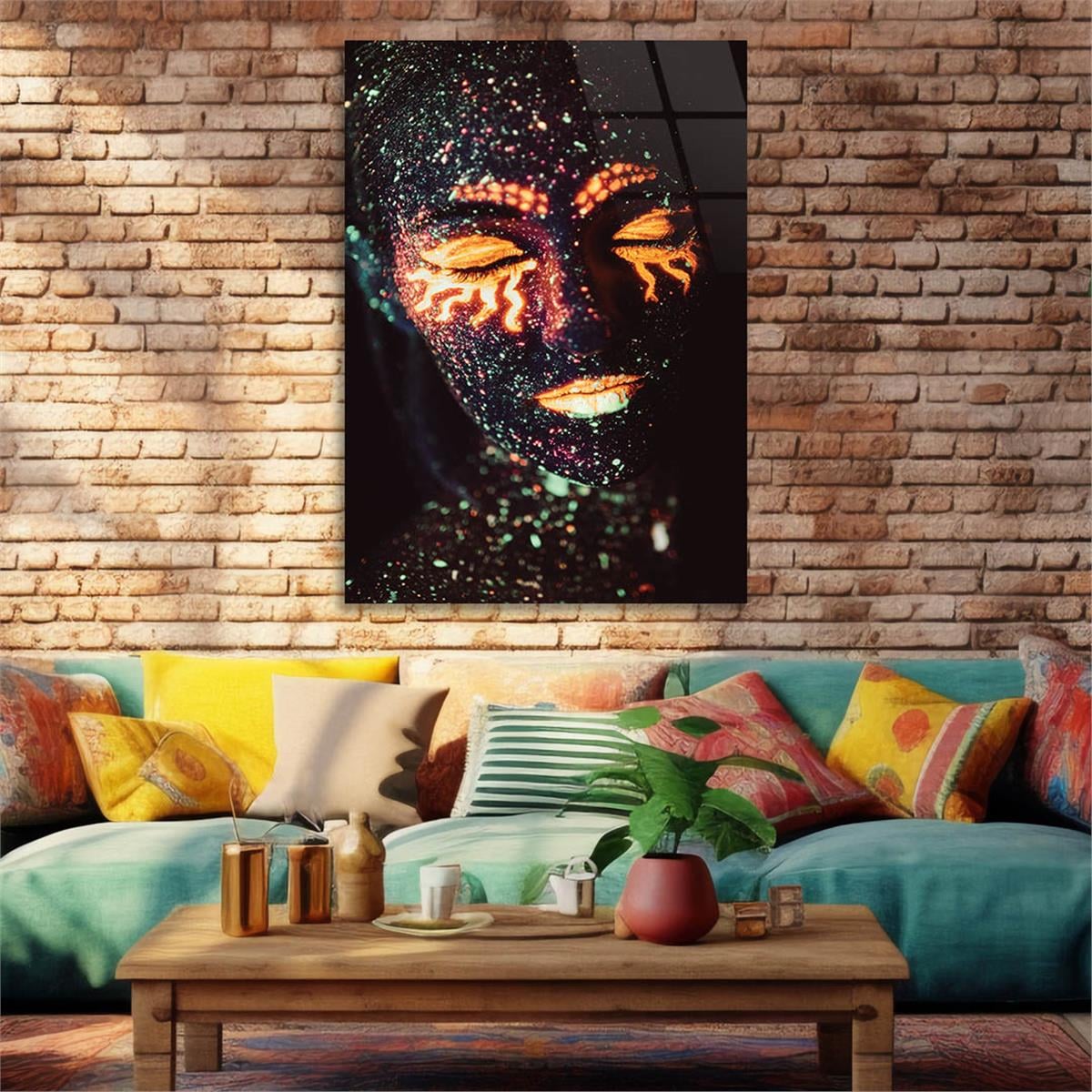 Vertical Tempered Glasss Wall Arts Art-Themed 313