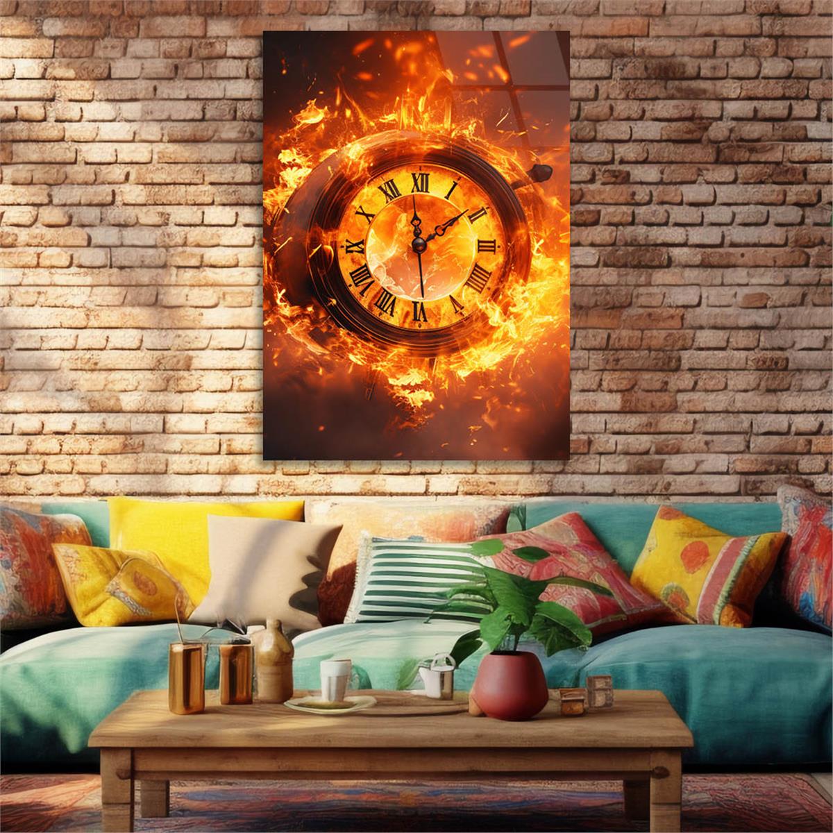 Dikey Sanat Temalı Cam Tablo 572