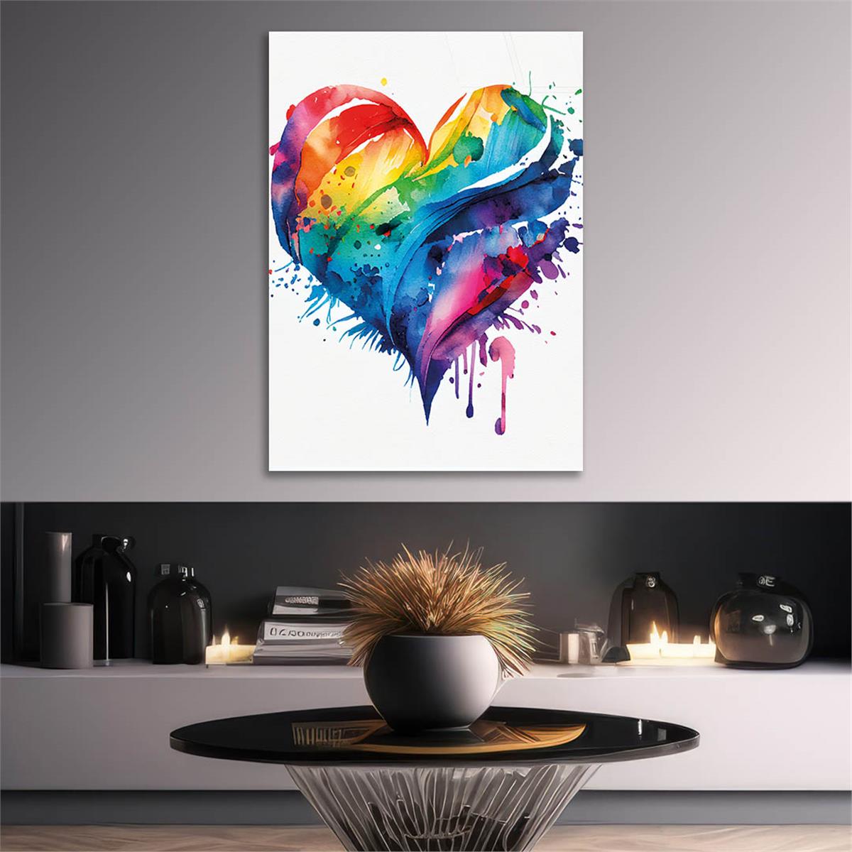 Dikey Doğa Temalı Cam Tablo119