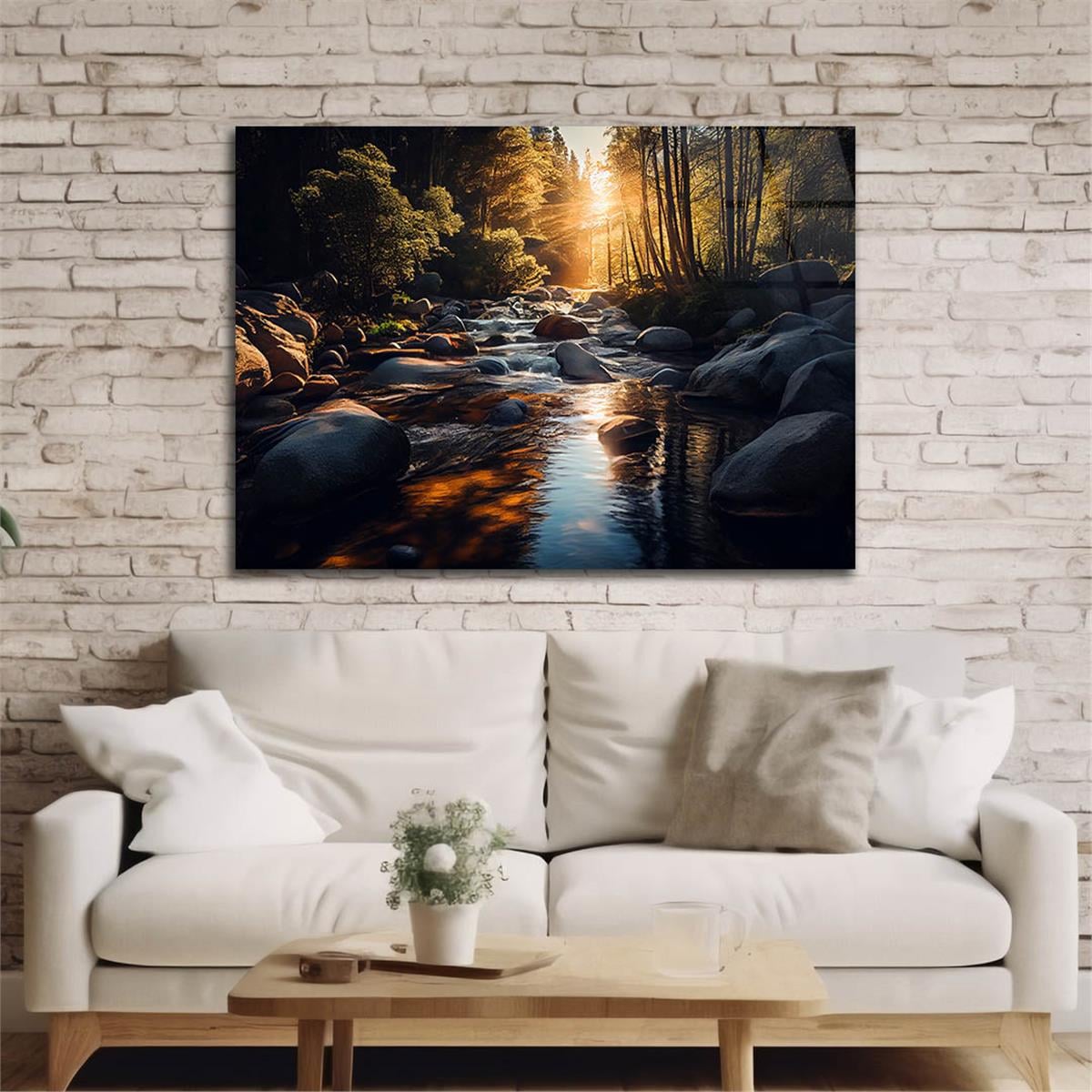 Yatay DoğaTemalı Cam Tablo 405