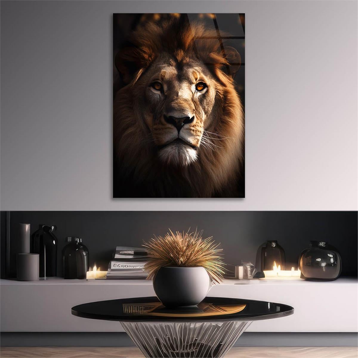 Dikey Doğa Temalı Cam Tablo 371