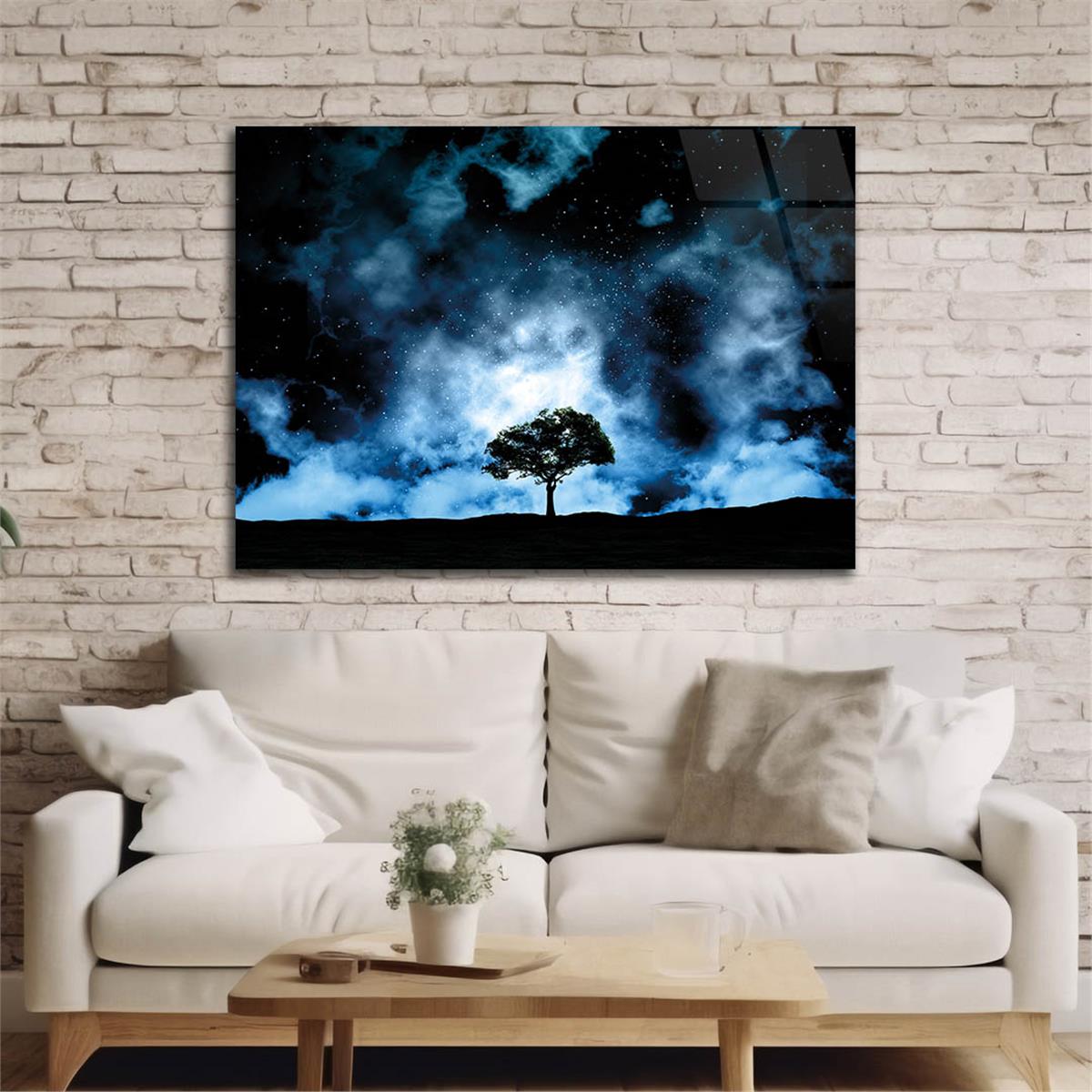 Horizontal Natured-Themed Tempered Glass Wall Art 300