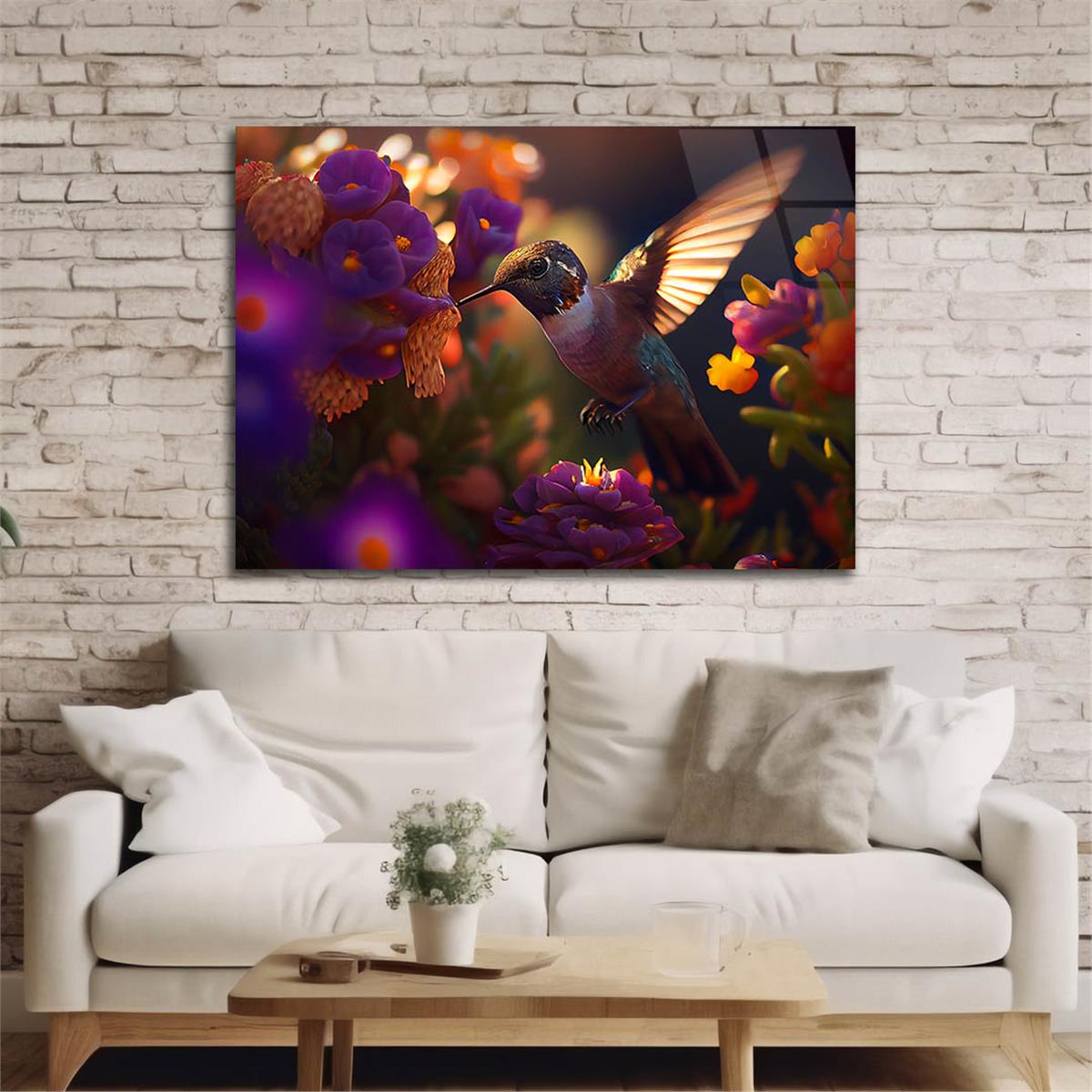 Horizontal Art-Themed Tempered Glass Wall Art 497