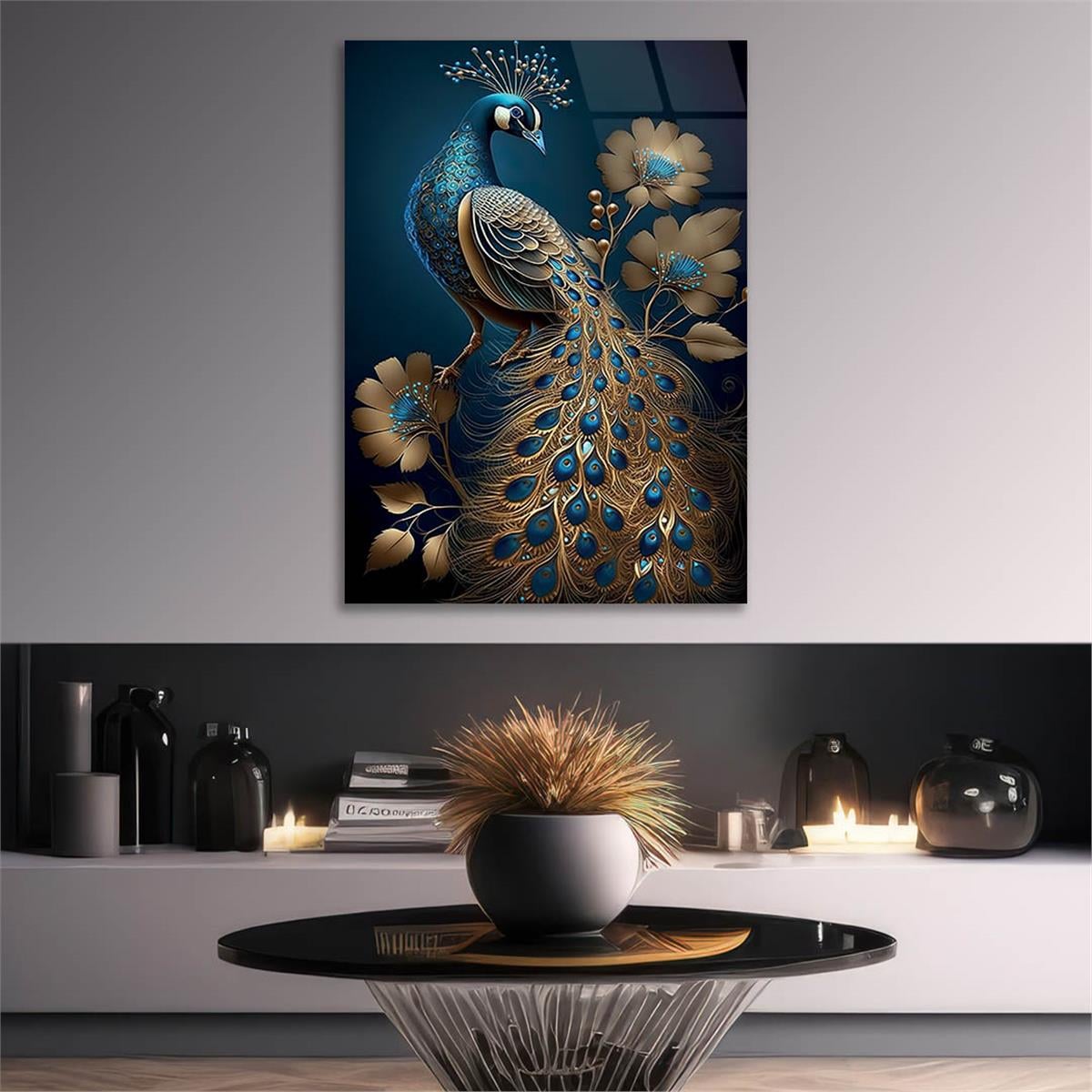 Vertical Tempered Glasss Wall Arts Natured-Themed187