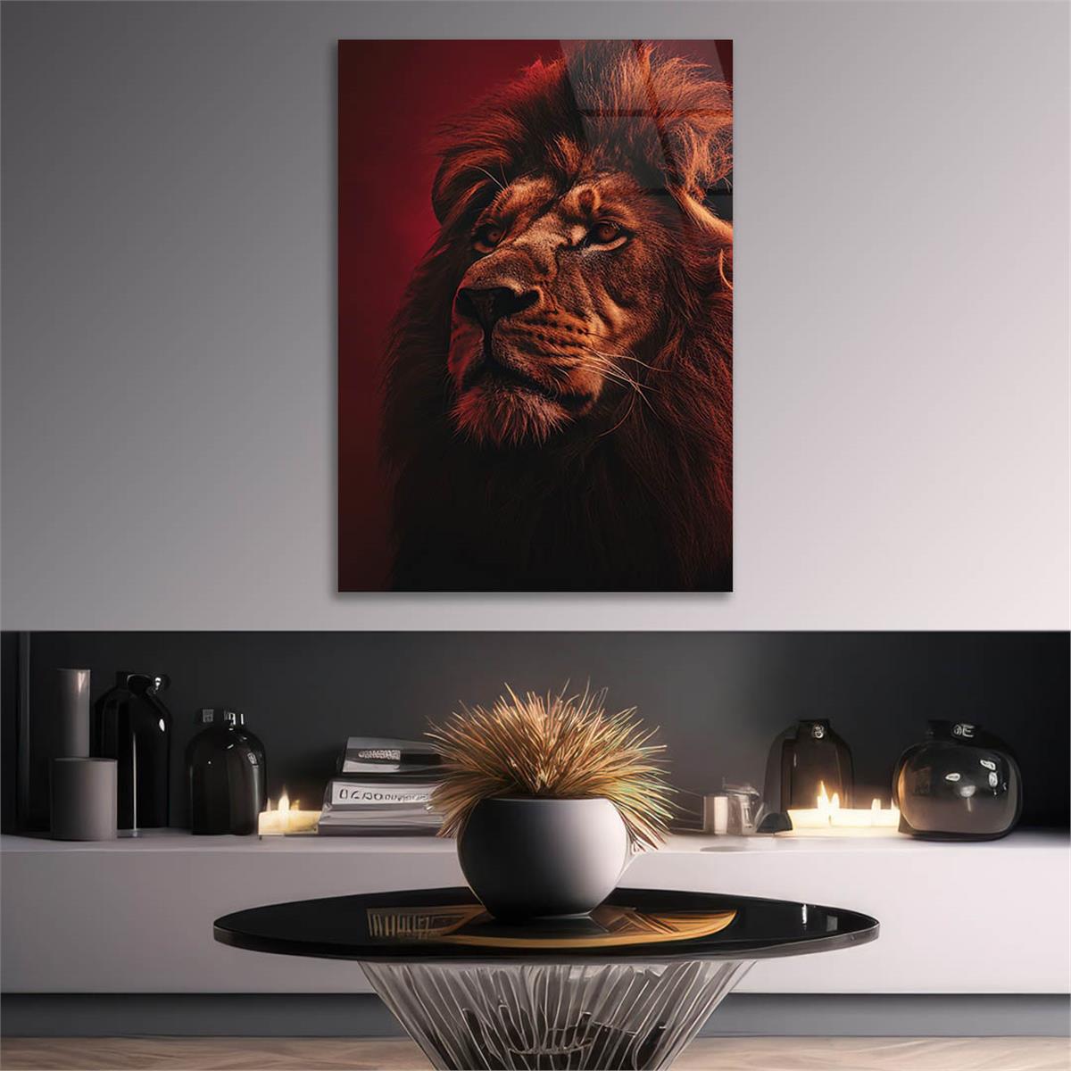 Dikey Doğa Temalı Cam Tablo 337