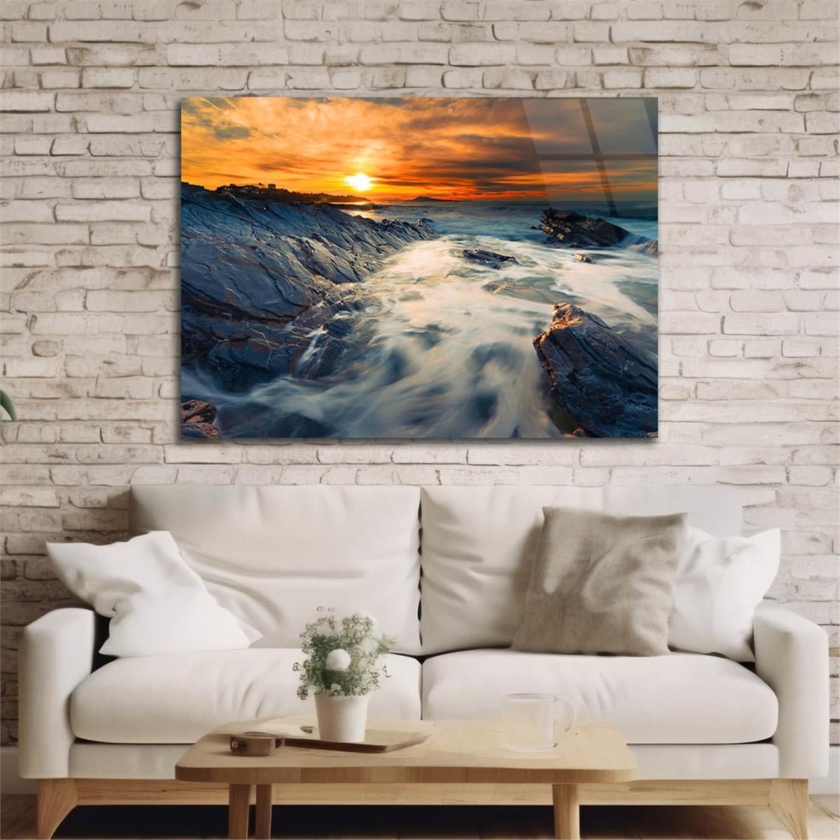 Yatay DoğaTemalı Cam Tablo 406