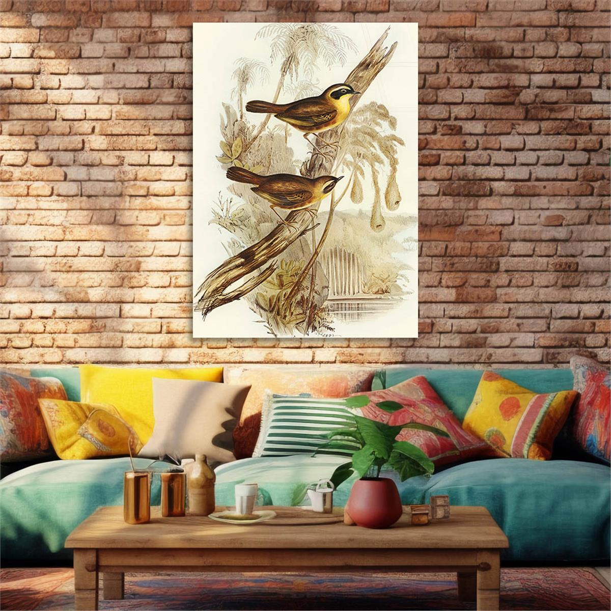 Dikey Sanat Temalı Cam Tablo 347