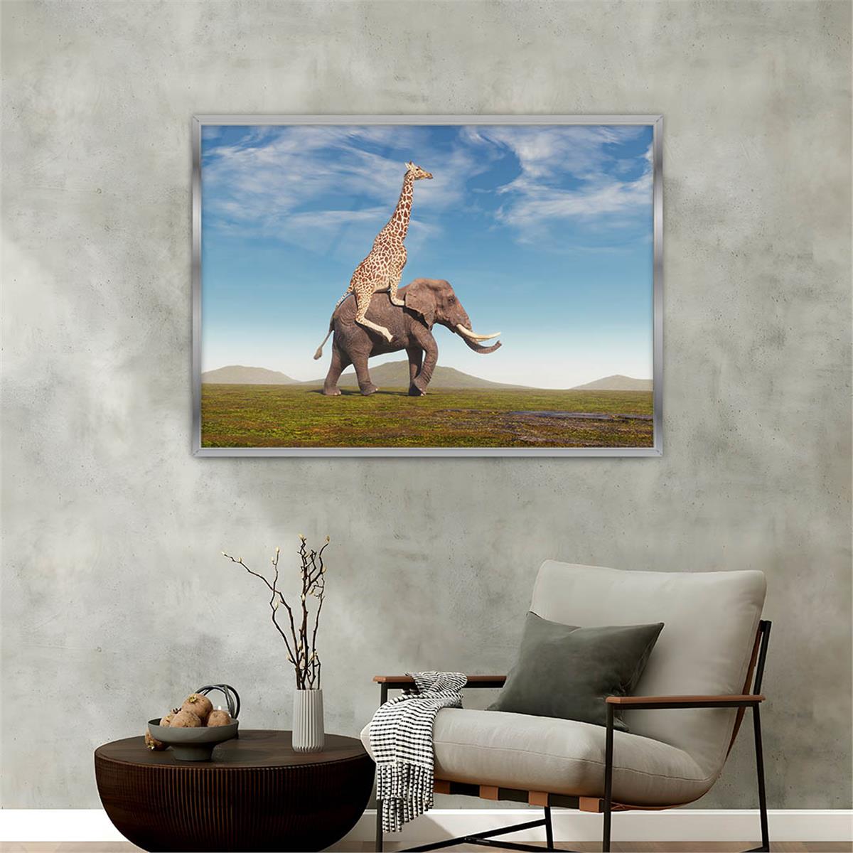 bedrucktes Glas mit Aluminiumrahmen und Natur Themen 