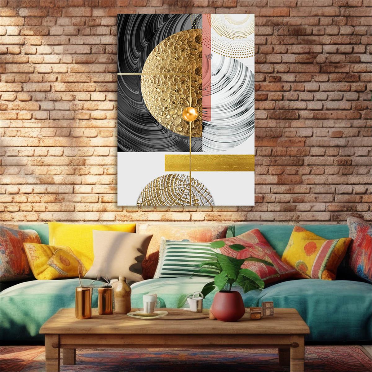 Dikey Sanat Temalı Cam Tablo 285