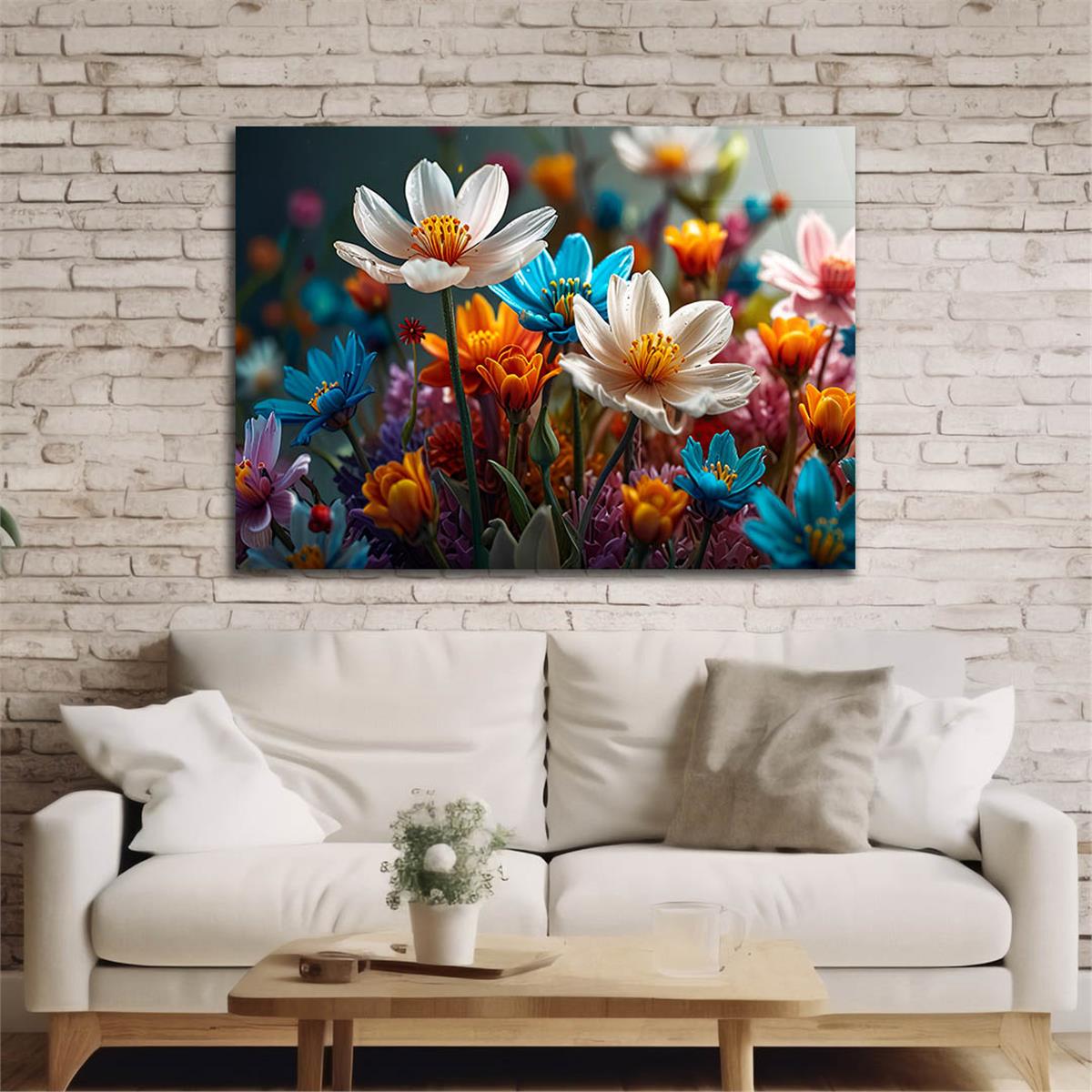 Horizontal Art-Themed Tempered Glass Wall Art 528