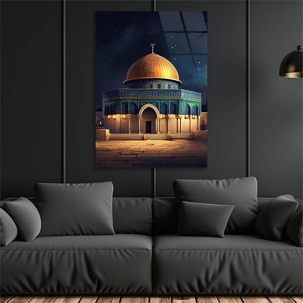 Dikey Dini Temalı Cam Tablo 250