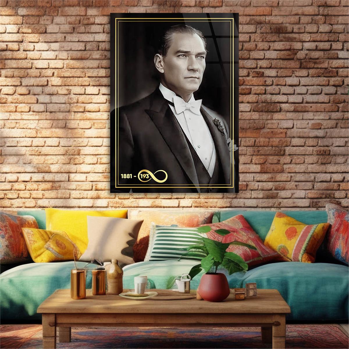 Dikey VatanTemalı Cam Tablo 259