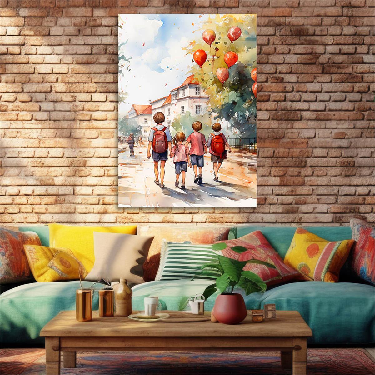 Dikey Sanat Temalı Cam Tablo 443
