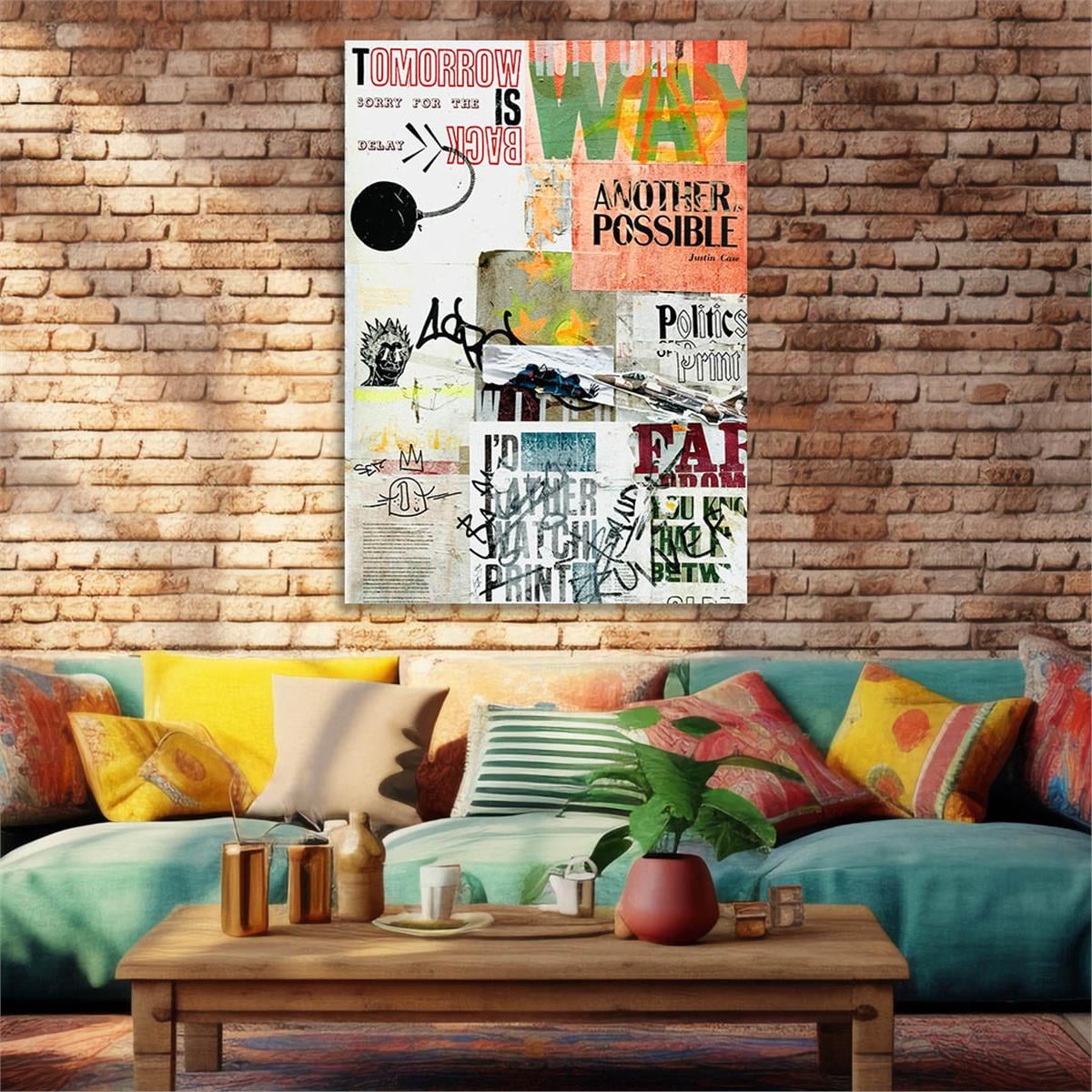 Dikey Sanat Temalı Cam Tablo 403