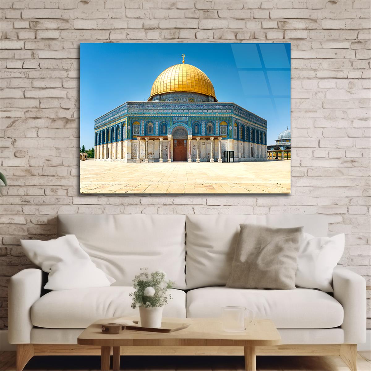 Yatay Dini Temalı Cam Tablo 160