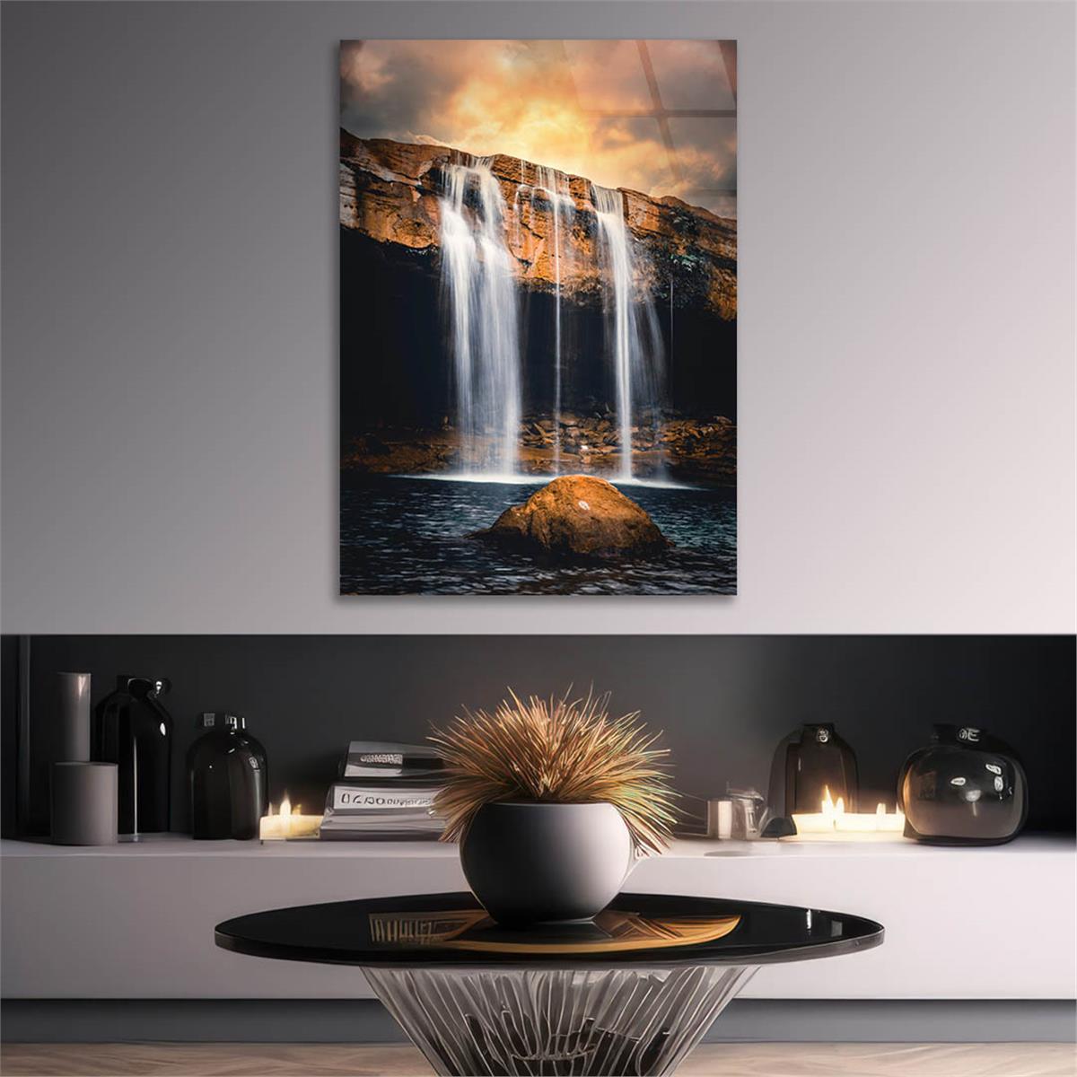 Tempered Glasss Wall Arts Natured-Themed